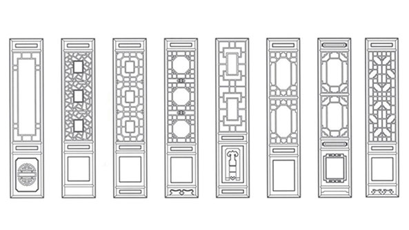 银川喜迎门中式花格CAD设计图样式大全