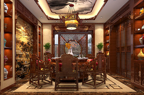 银川温馨雅致的古典中式家庭装修设计效果图